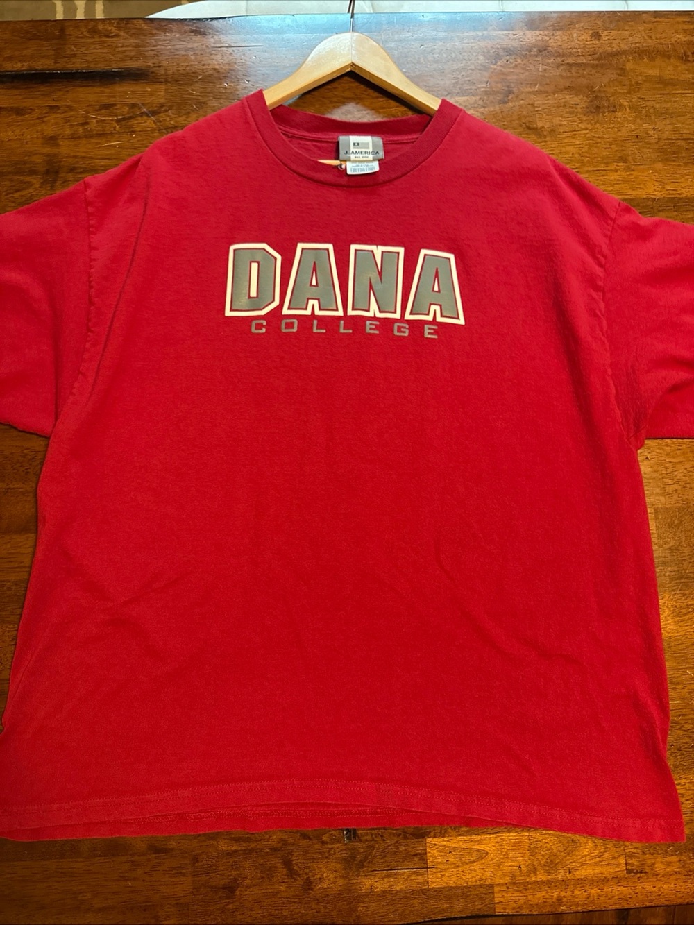 Dana college t-shirt - Blair Nebraska - red - size XXL - J. America